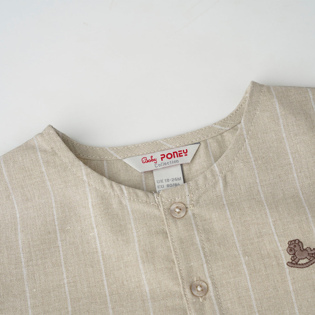 Baby Boy Classic Coast Stripe Long Sleeve Shirt