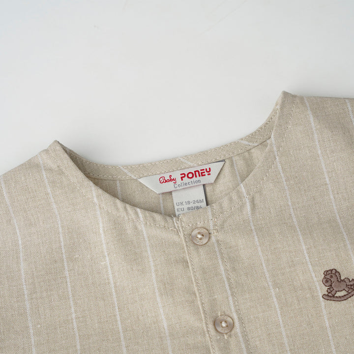 Baby Boy Classic Coast Stripe Long Sleeve Shirt