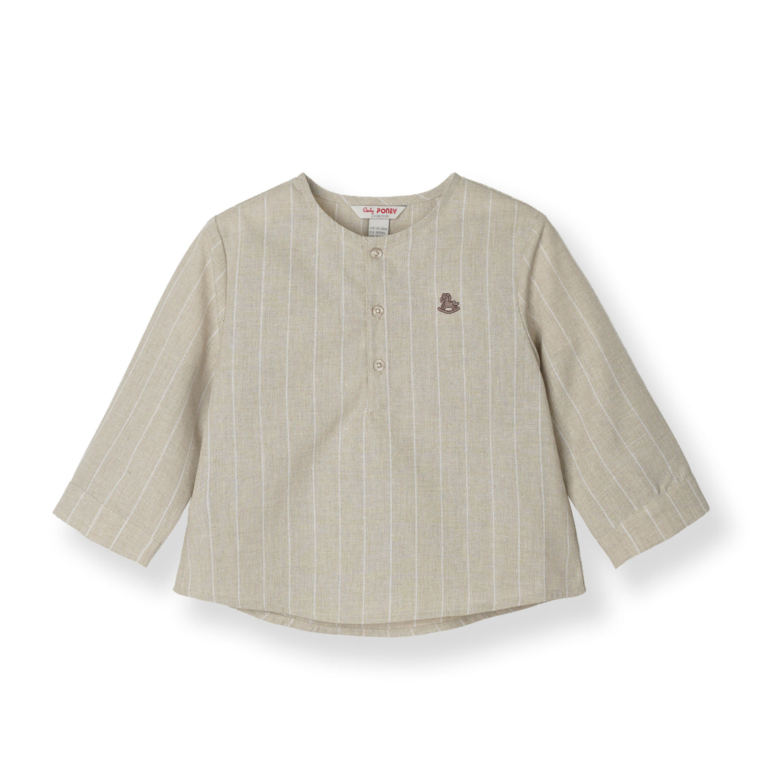 Baby Boy Classic Coast Stripe Long Sleeve Shirt