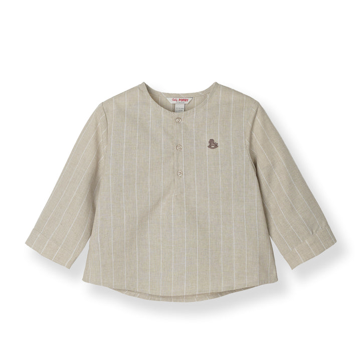 Baby Boy Classic Coast Stripe Long Sleeve Shirt