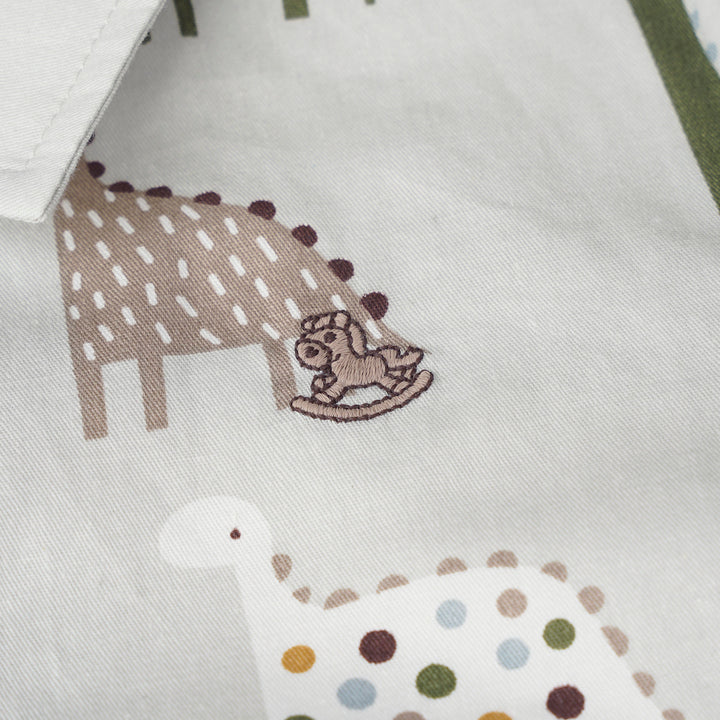 Baby Boy Little Dino Land Long Sleeve Shirt