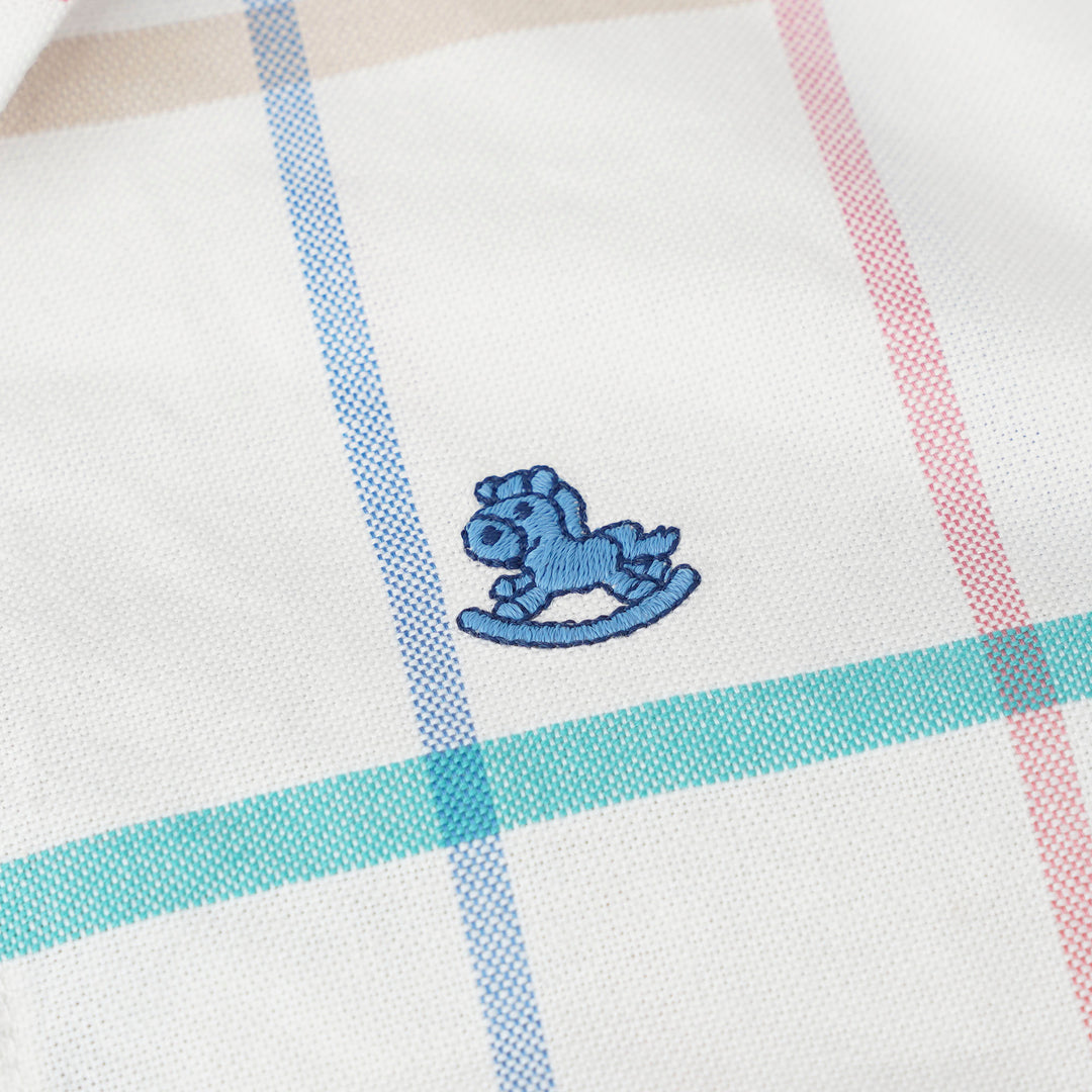 Baby Boy Rainbow Checks Long Sleeve Shirt