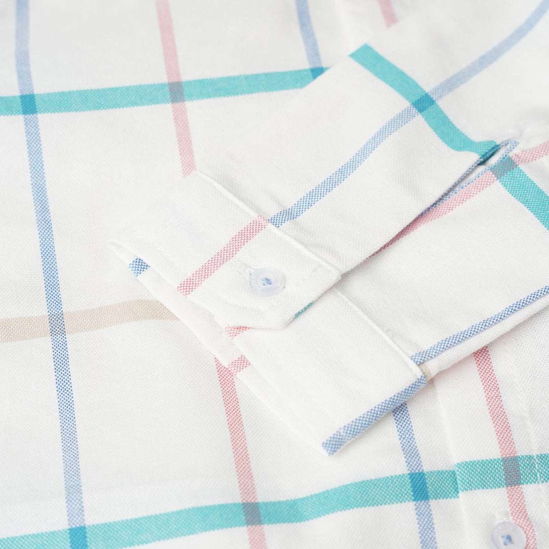Baby Boy Rainbow Checks Long Sleeve Shirt