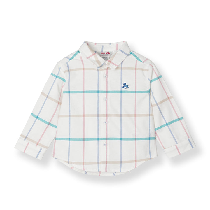 Baby Boy Rainbow Checks Long Sleeve Shirt
