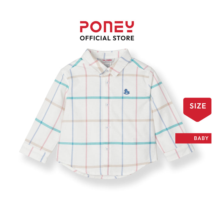 Baby Boy Rainbow Checks Long Sleeve Shirt