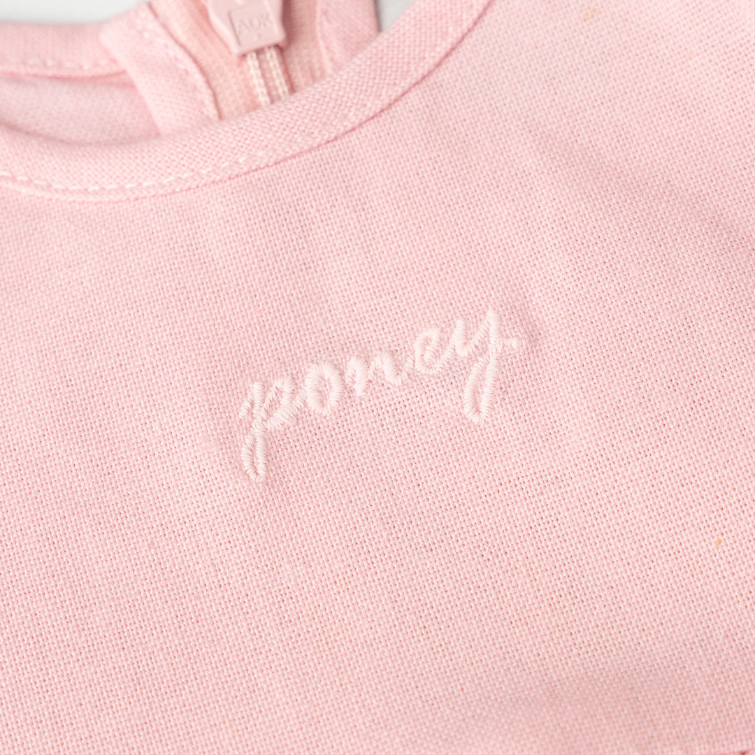 Pink Blush Linen Short Sleeve Dress