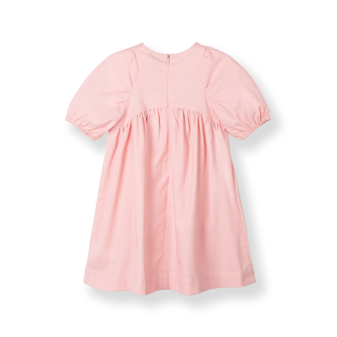 Pink Blush Linen Short Sleeve Dress