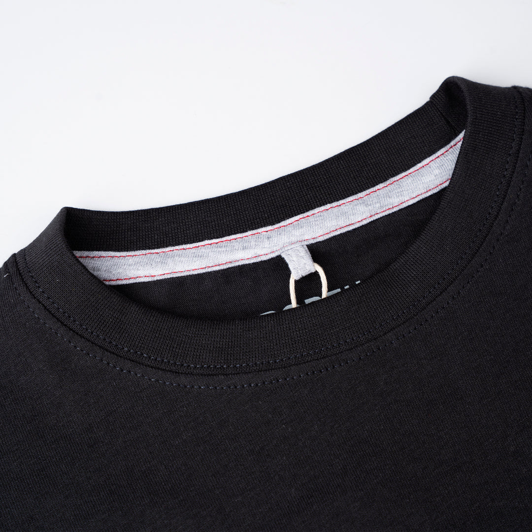 Poney Boys Black Logo Short Sleeve Tee