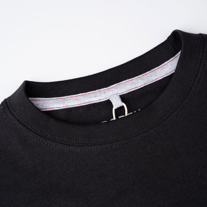 Poney Boys Black Logo Short Sleeve Tee