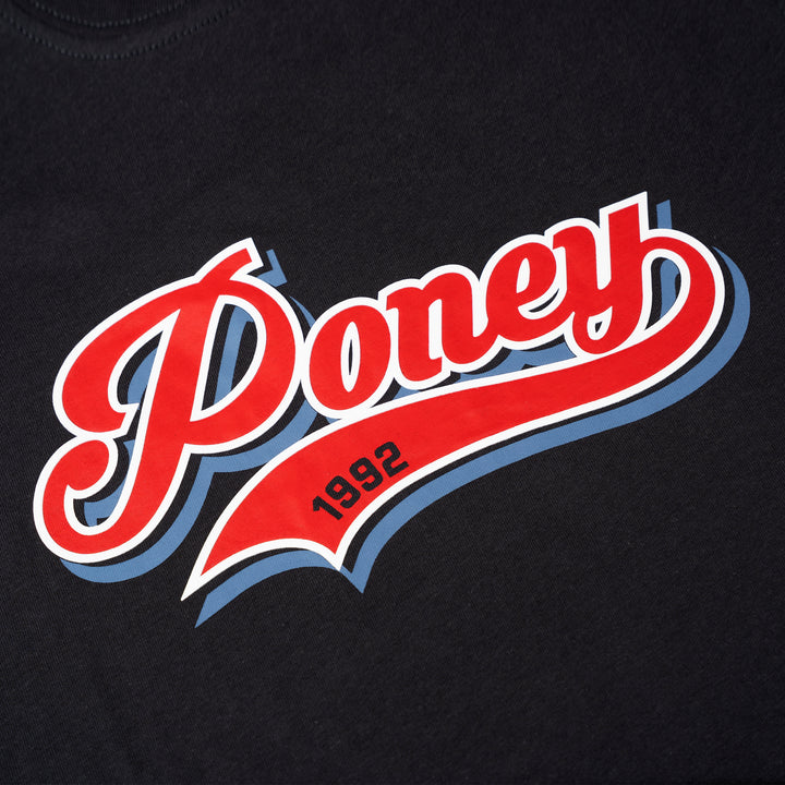 Poney Boys Black Logo Short Sleeve Tee