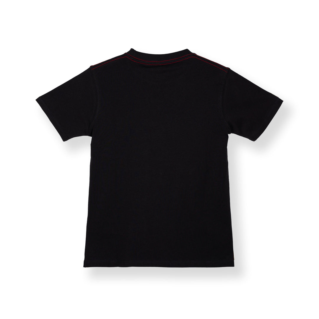 Poney Boys Black Logo Short Sleeve Tee