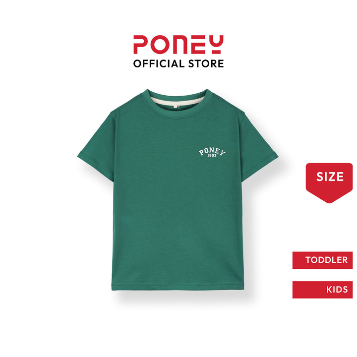 Poney Boys Emerald Green Iconic Logo Short Sleeve Tee