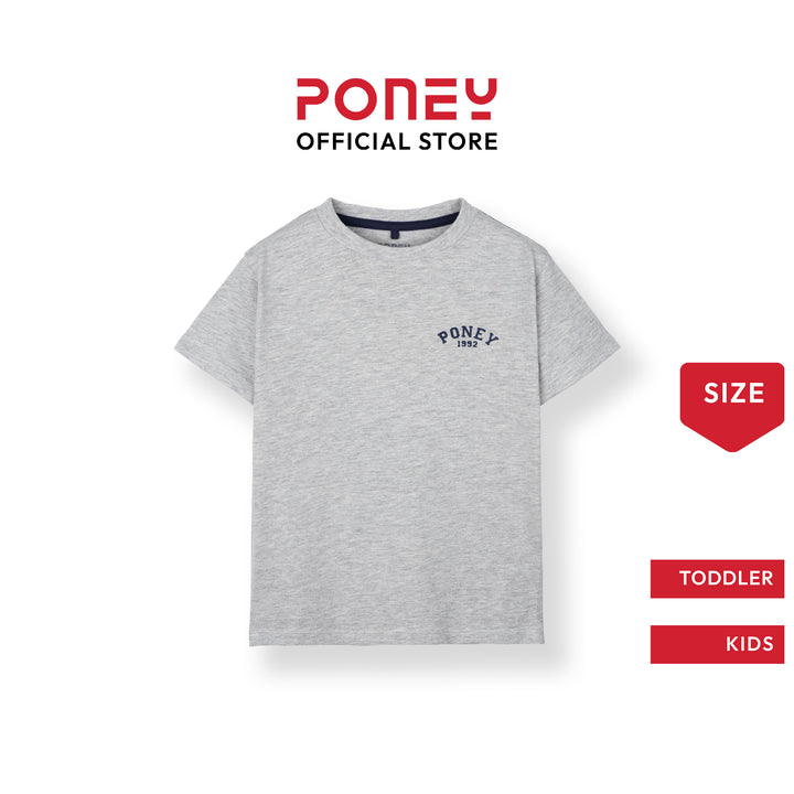 Poney Boys Melange Iconic Logo Short Sleeve Tee