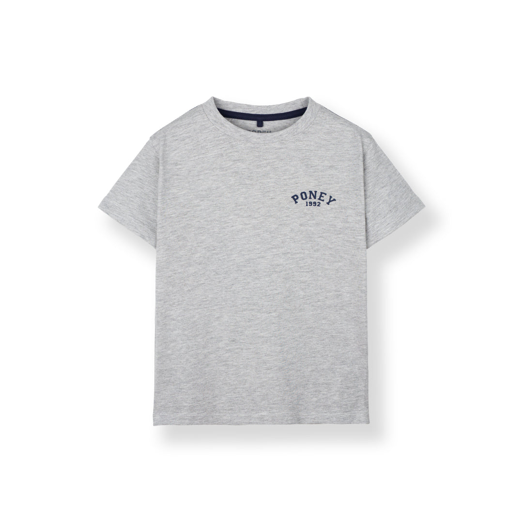Poney Boys Melange Iconic Logo Short Sleeve Tee
