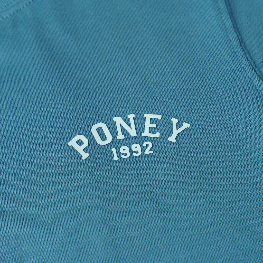Poney Blue Iconic Logo Short Sleeve Tee