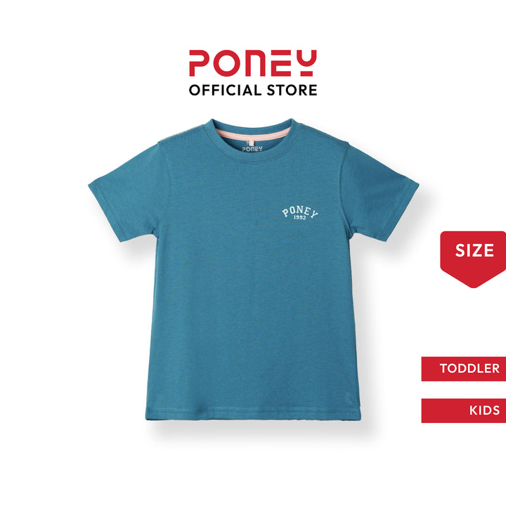 Poney Blue Iconic Logo Short Sleeve Tee