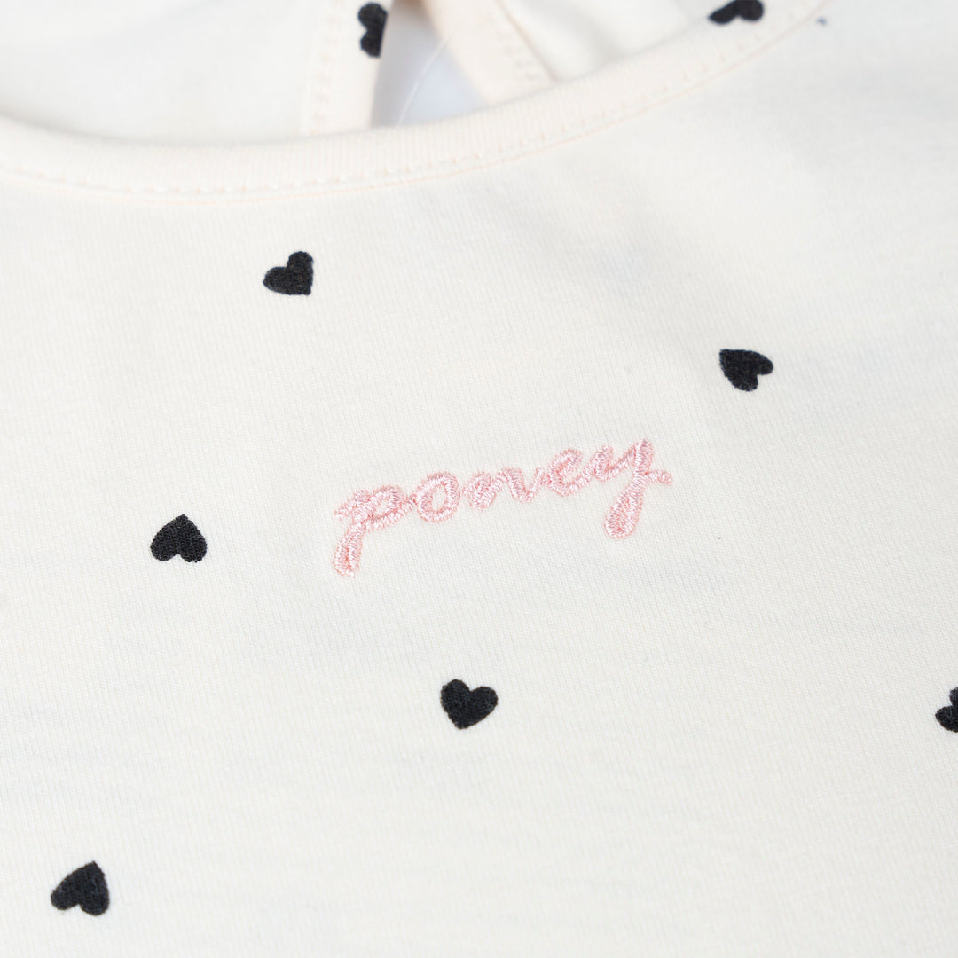 Polka Hearts Long Sleeve Tee