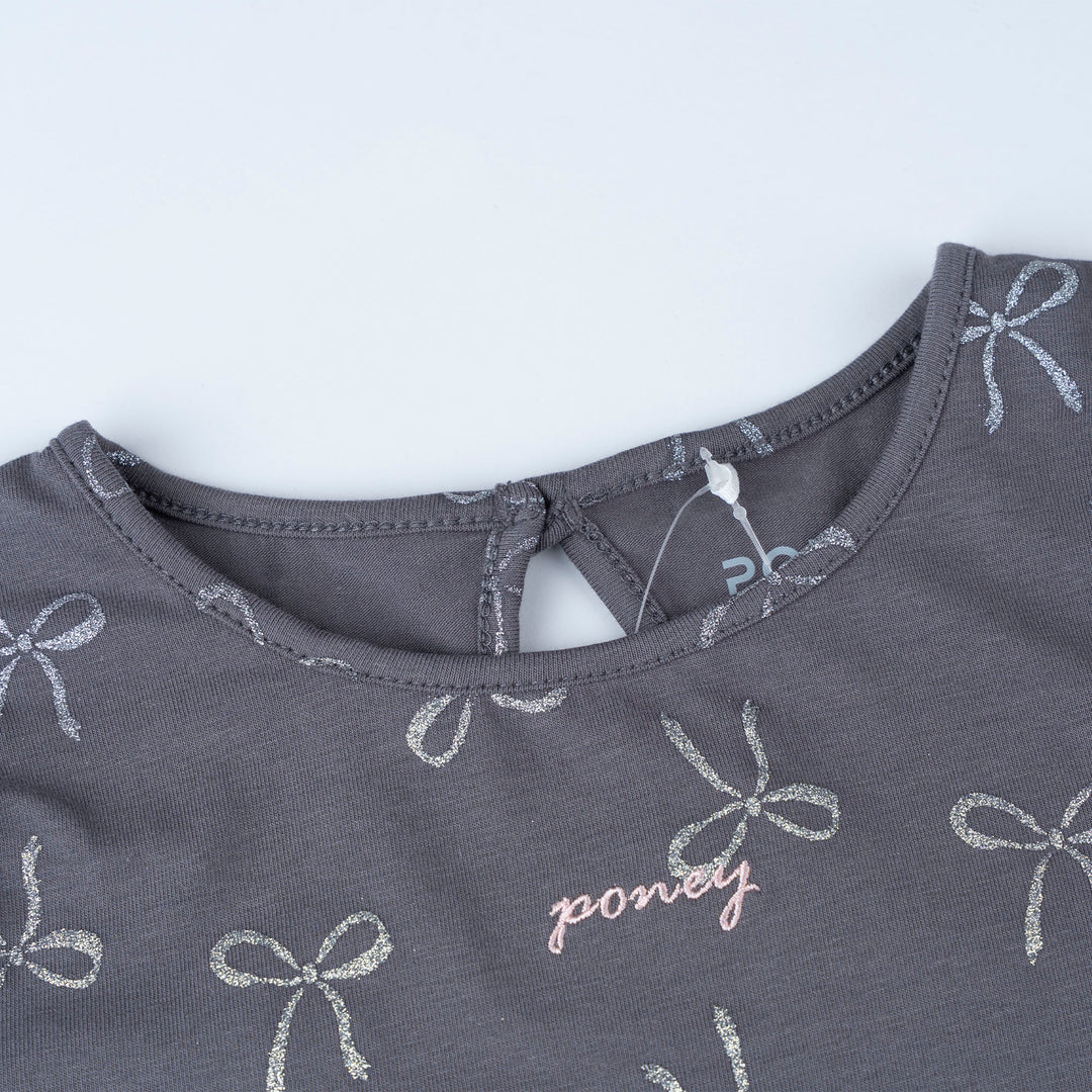 Glittery Bows Long Sleeve Tee