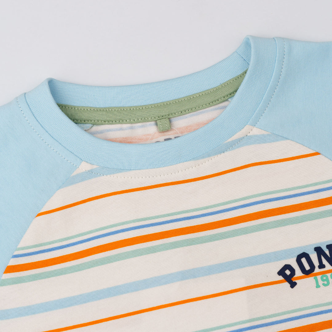 Sunset Striped Short Sleeve Tee
