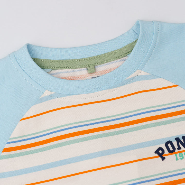 Sunset Striped Short Sleeve Tee
