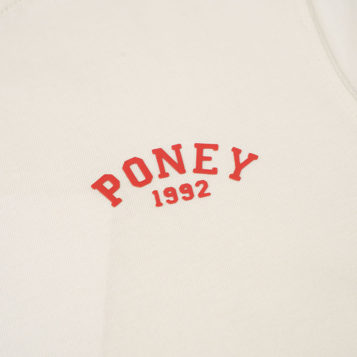 Poney Boys Cream Iconic Logo Short Sleeve Tee