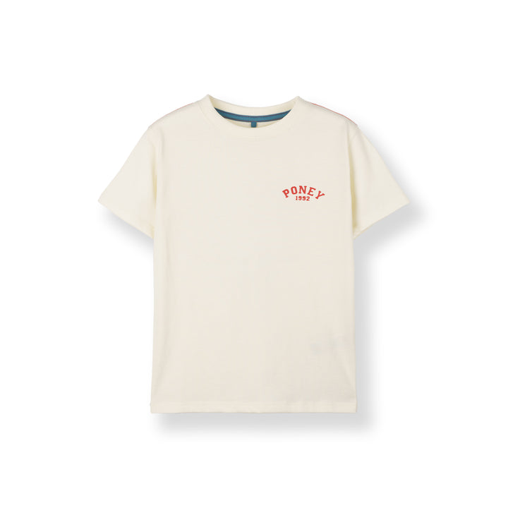 Poney Boys Cream Iconic Logo Short Sleeve Tee