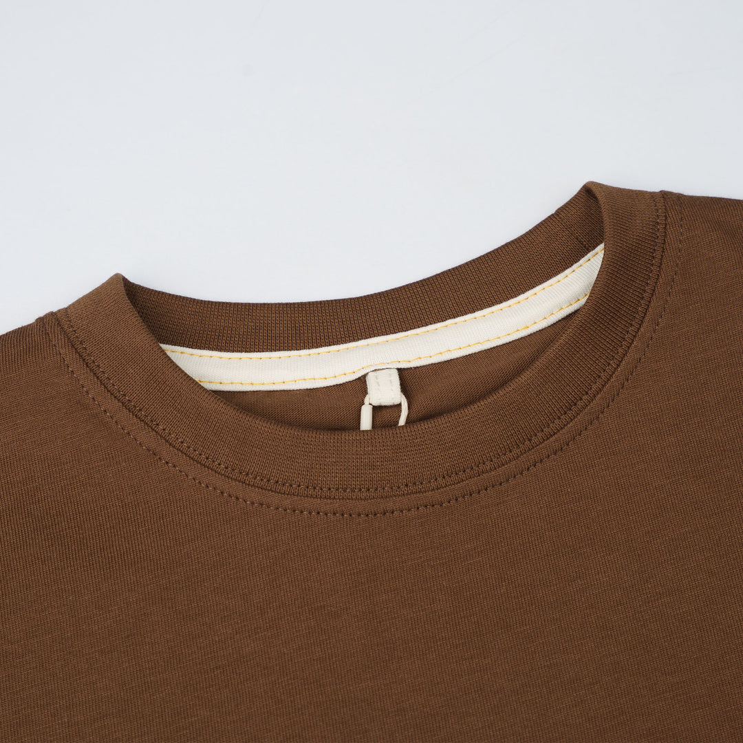 Poney Boys Coffee Brown Iconic Logo Short Sleeve Tee