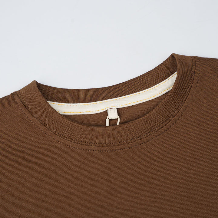 Poney Boys Coffee Brown Iconic Logo Short Sleeve Tee