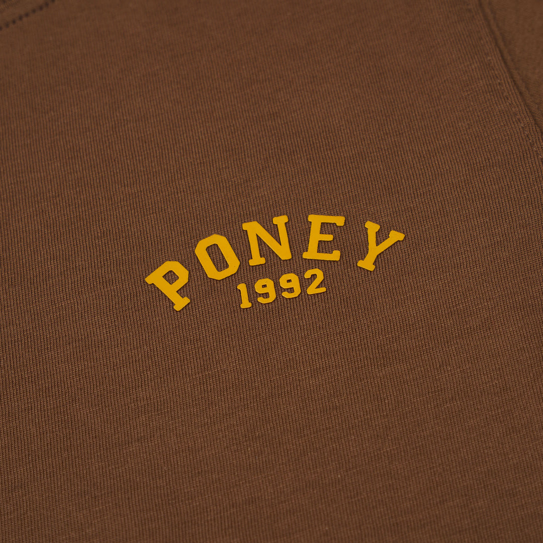 Poney Boys Coffee Brown Iconic Logo Short Sleeve Tee