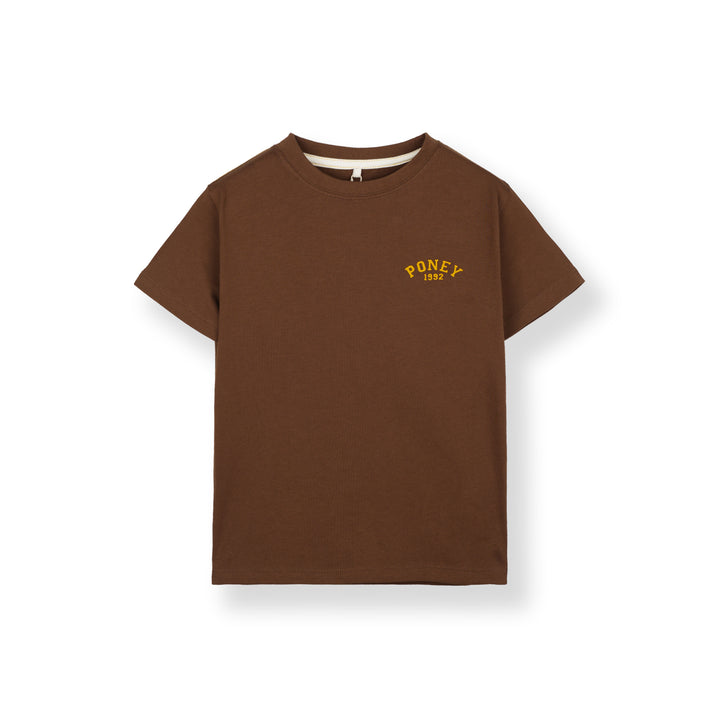 Poney Boys Coffee Brown Iconic Logo Short Sleeve Tee