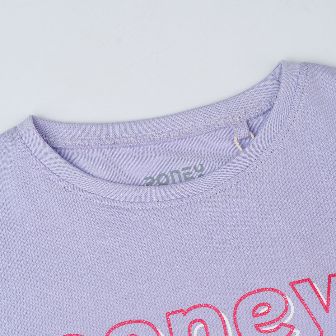Poney Sparkly Heart Short Sleeve Tee