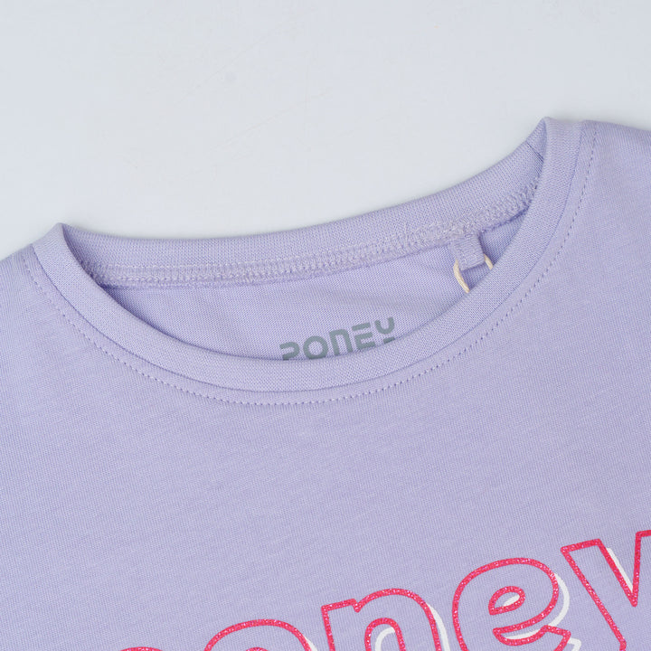 Poney Sparkly Heart Short Sleeve Tee