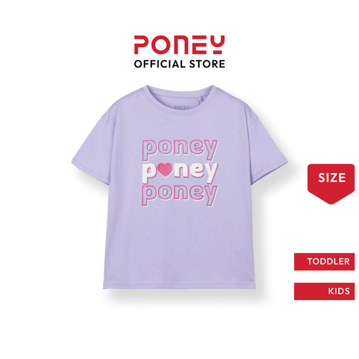 Poney Sparkly Heart Short Sleeve Tee