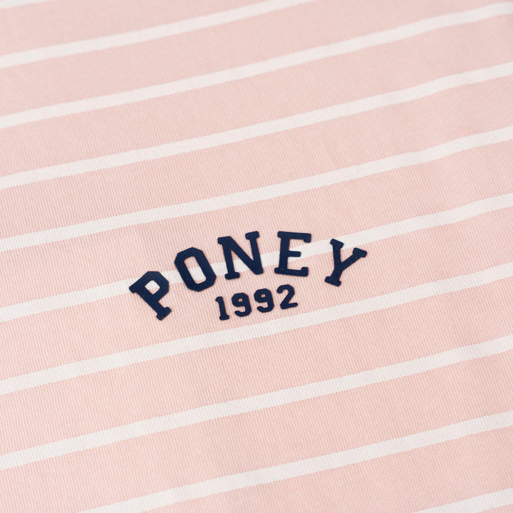 Poney Light Pink Iconic Stripes Oversized Short Sleeve Tee