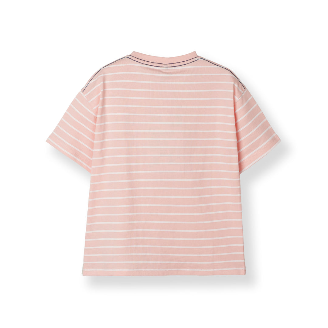 Poney Light Pink Iconic Stripes Oversized Short Sleeve Tee
