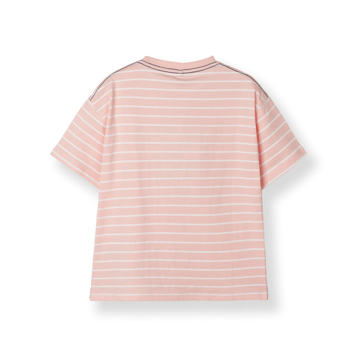 Poney Light Pink Iconic Stripes Oversized Short Sleeve Tee