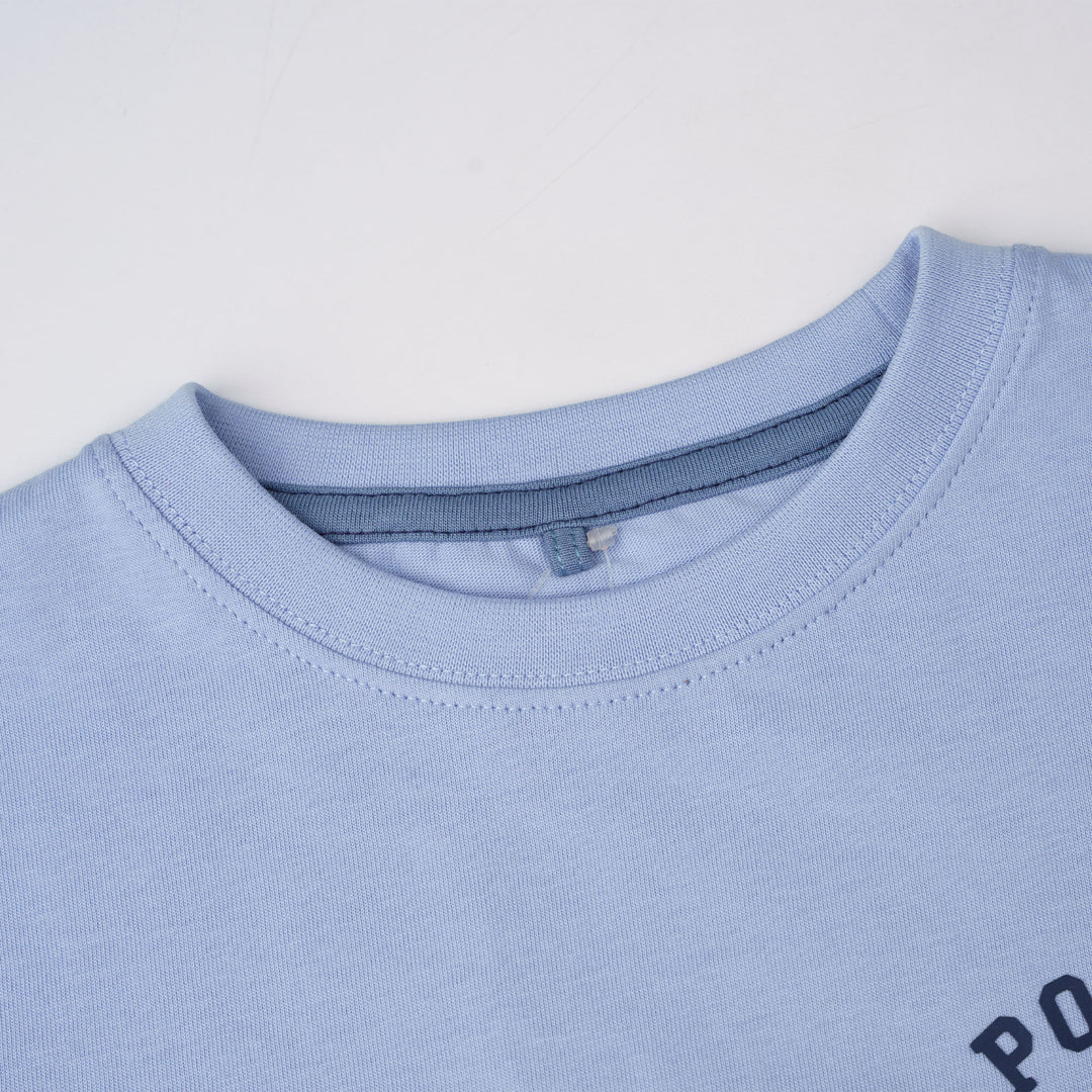 Poney Boys Light Blue Iconic Logo Short Sleeve Tee