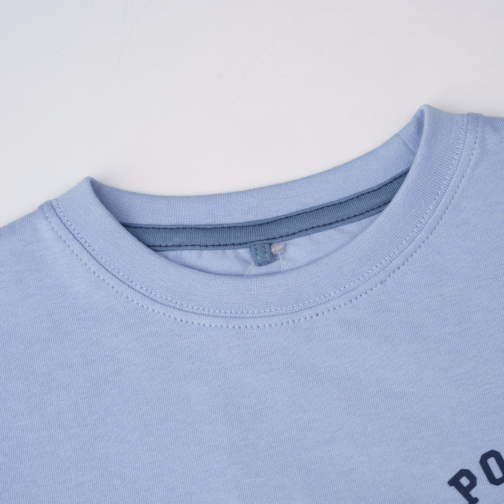 Poney Boys Light Blue Iconic Logo Short Sleeve Tee