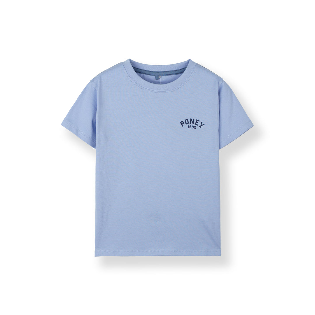 Poney Boys Light Blue Iconic Logo Short Sleeve Tee