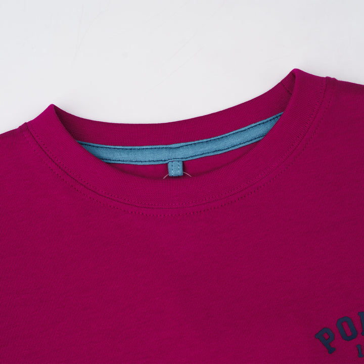 Poney Boys Fuchsia Iconic Logo Short Sleeve Tee