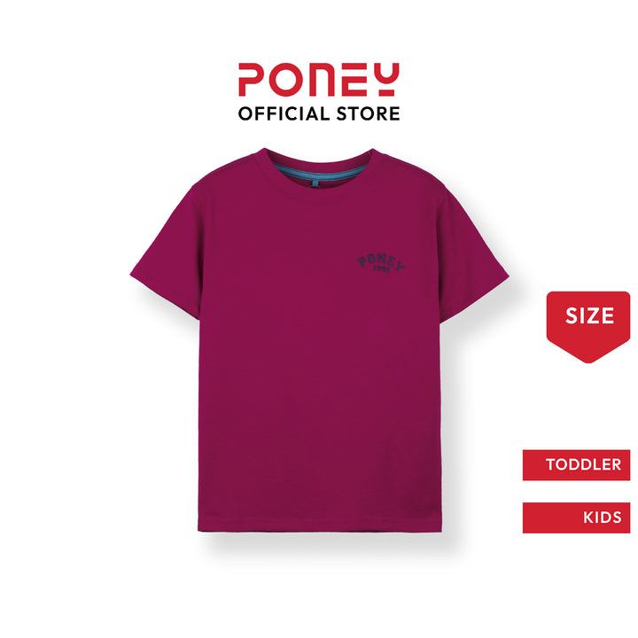 Poney Boys Fuchsia Iconic Logo Short Sleeve Tee