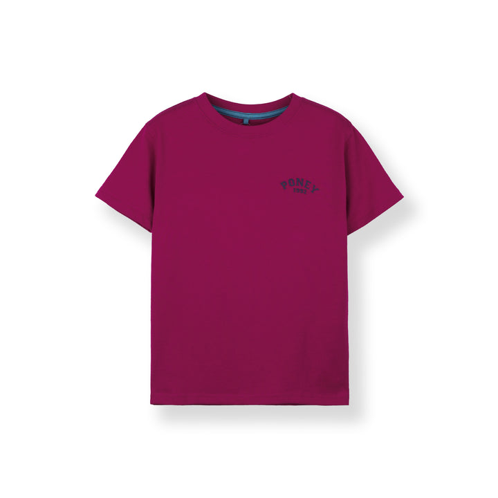 Poney Boys Fuchsia Iconic Logo Short Sleeve Tee
