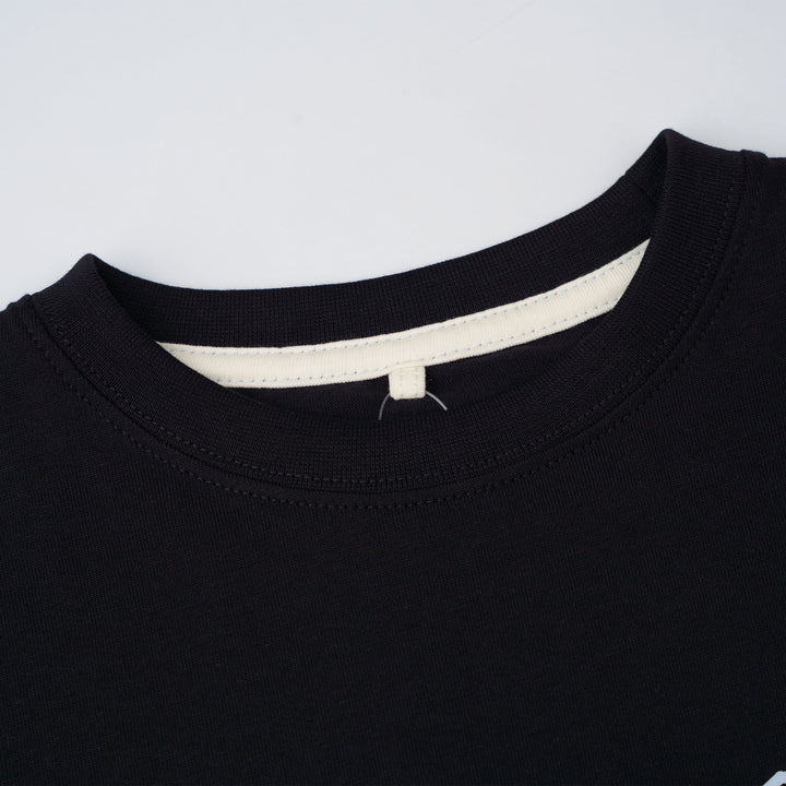 Poney Boys Black Iconic Logo Short Sleeve Tee