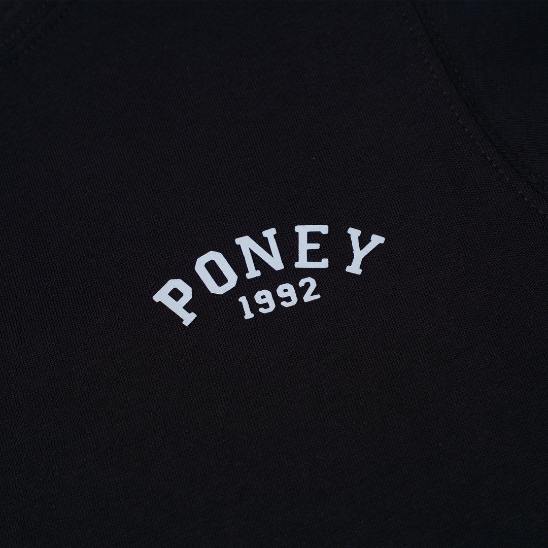 Poney Boys Black Iconic Logo Short Sleeve Tee