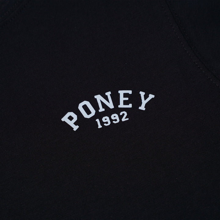 Poney Boys Black Iconic Logo Short Sleeve Tee