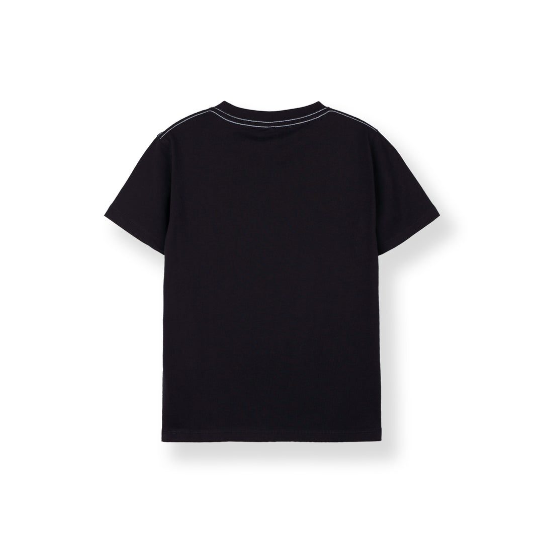 Poney Boys Black Iconic Logo Short Sleeve Tee