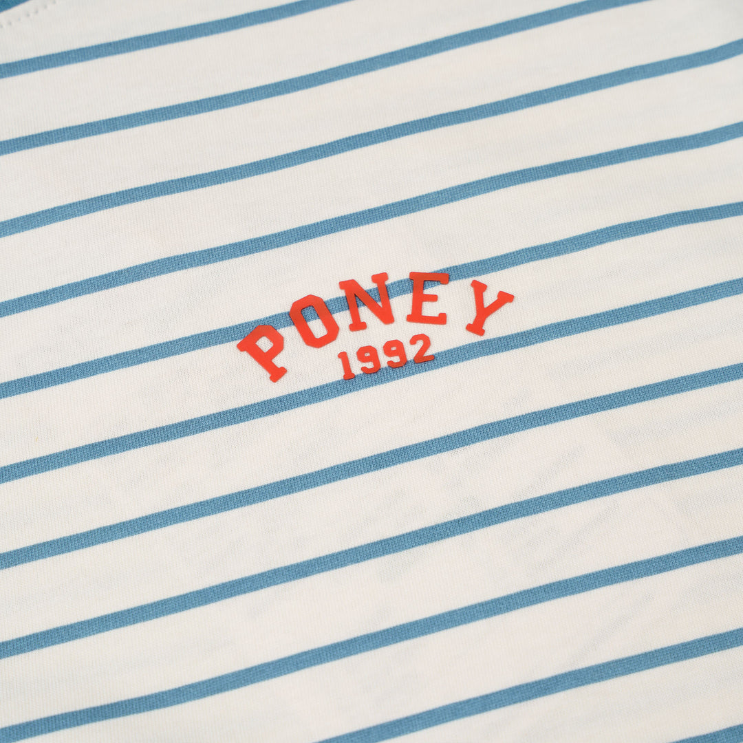 Poney Boys Blue Iconic Stripes Oversized Short Sleeve Tee