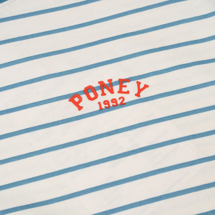Poney Boys Blue Iconic Stripes Oversized Short Sleeve Tee