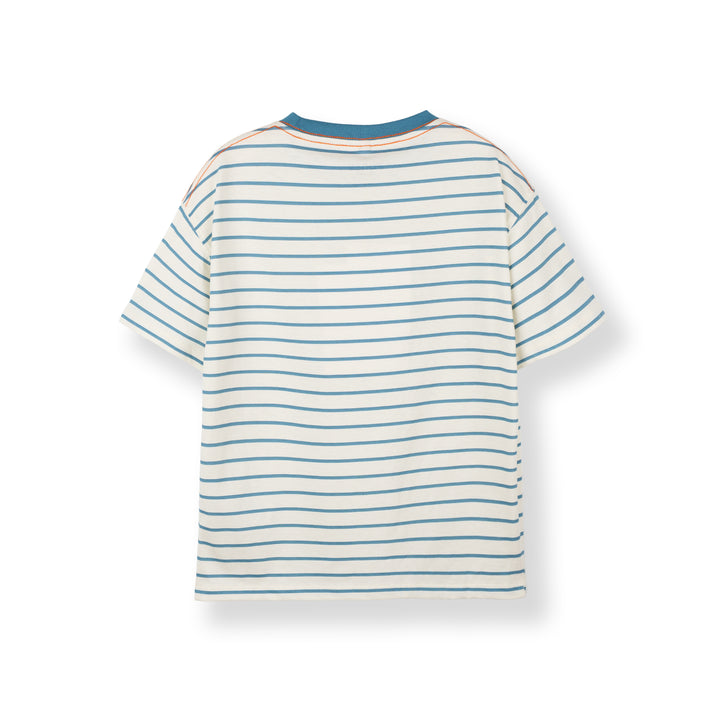 Poney Boys Blue Iconic Stripes Oversized Short Sleeve Tee