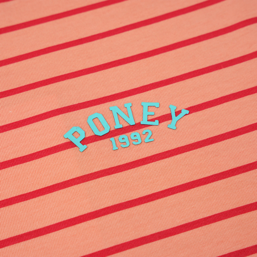 Poney Boys Orange Iconic Stripes Oversized Short Sleeve Tee